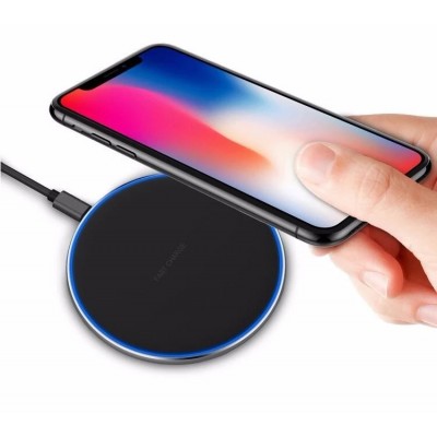 10W Round Portable Wireless Charging Mobile Phone fast Wireless Charger for Samsung